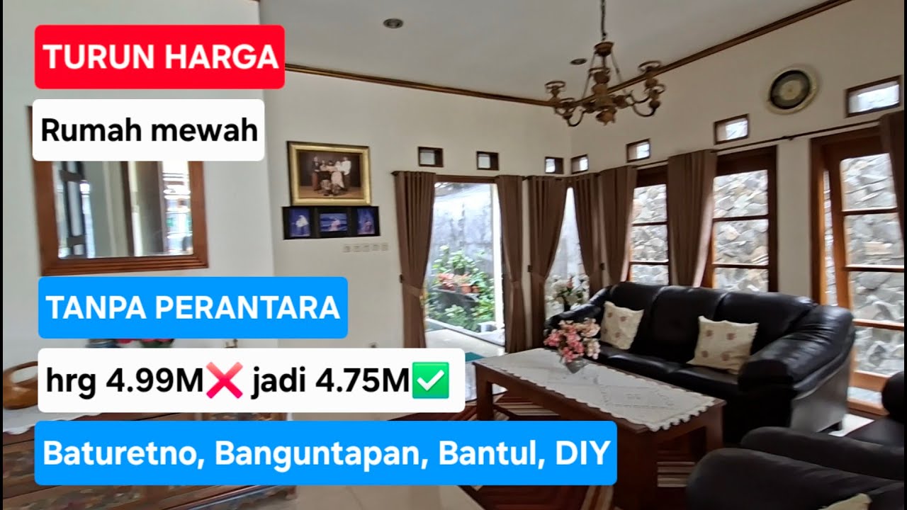 Dijual TURUN HARGA,rumah mewah SHM LT 615m².hrg 4.99M❌️jd 4.75M✅️.Lok Baturetno Banguntapan Bantul