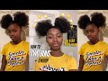 TWO HIGH BUNS ON VERY THICK NATURAL HAIR!! (detailed)
