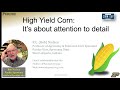High Yield Corn: It's About Attention to Detail!