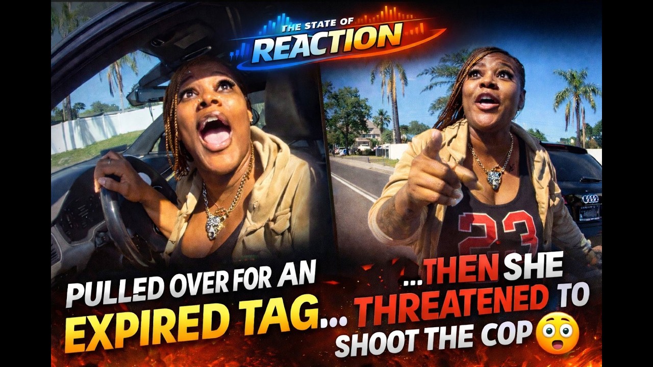 Pulled Over for an Expired Tag… Then She Threatened to Shoot the Cop 😳