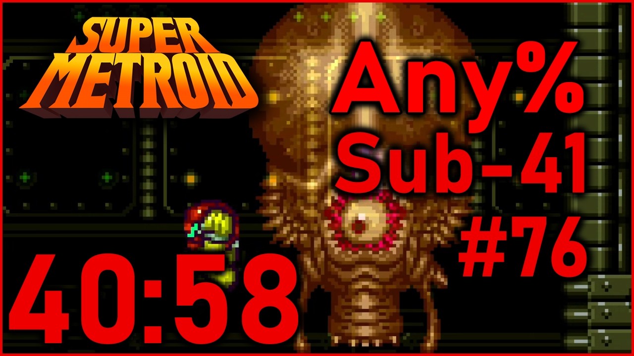 Super Metroid - Any% Speedrun in 40:58 (Sub-41 #76)