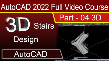 3d Stairs | AutoCAD 2022 course | Part 04 3D | Engineer Tauseef Ullah