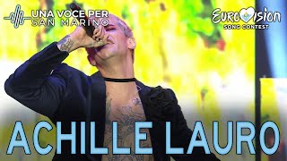 &quot;Stripper&quot;, l&#39;esibizione LIVE di Achille Lauro a &quot;Una Voce per San Marino&quot;