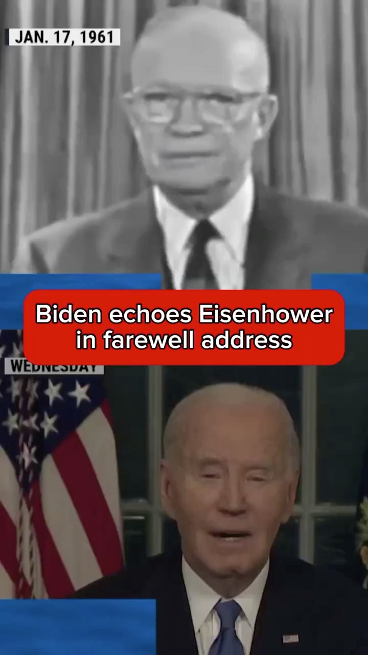 Biden echoes Eisenhower in farewell address