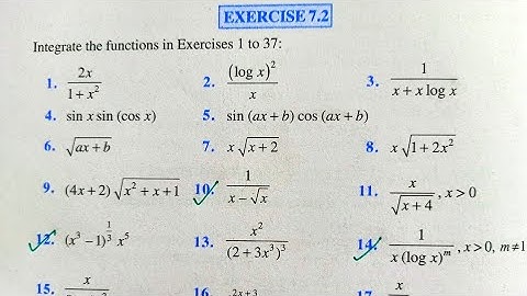 CBSE CLASS 12th Mathematics Exercise 7.2 NCERT SOLUTIONS || CHAPTER 7 INTEGRATION || Ex 7.2 class 12
