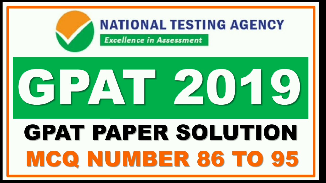 GPAT 2019 PAPER SOLUTION PART-8 MCQ NUNBER 86 TO 95 WITH EXPLANATION
