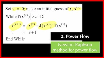 Newton-Raphson Method for power flow calculation