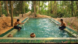 How To Build Secret Swimming Pool  In Forest