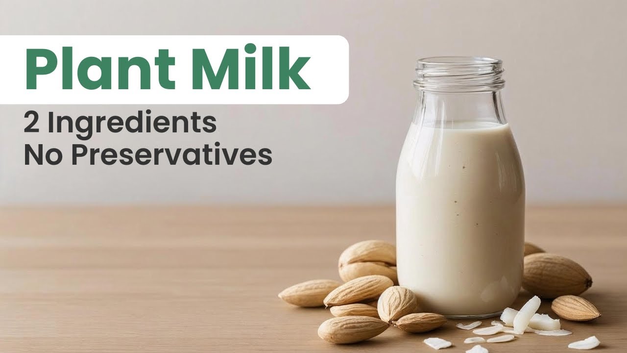How to Make Plant-Based Milk | Simple 2-Ingredient Recipe for Beginners in Hindi