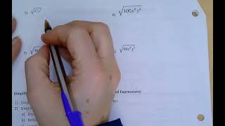 U6D6 Simplifying Radicals With Variables Video 1