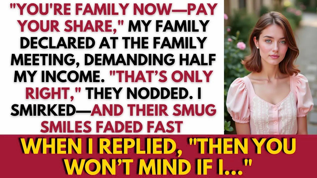 At a Family Meeting, My Family Demanded Half My Salary — I Left Them Speechless…