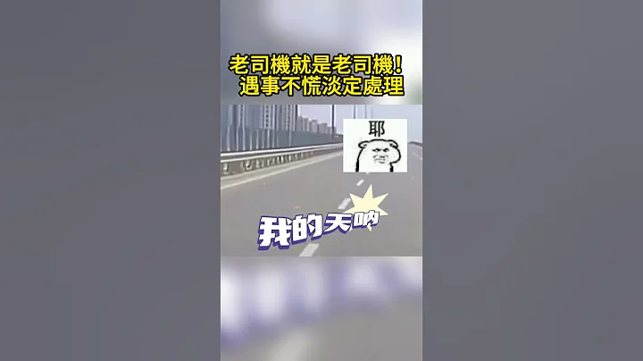老司機就是老司機！遇事不慌淡定處理 An old driver is an old driver! Handle things calmly - 天天要聞