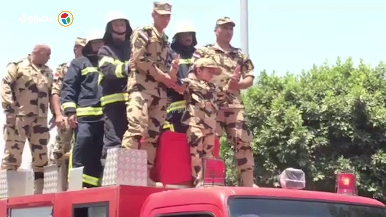 حمزة ابن الشهيد يترأس جنازة والده العقيد أركان حرب أحمد المنسي