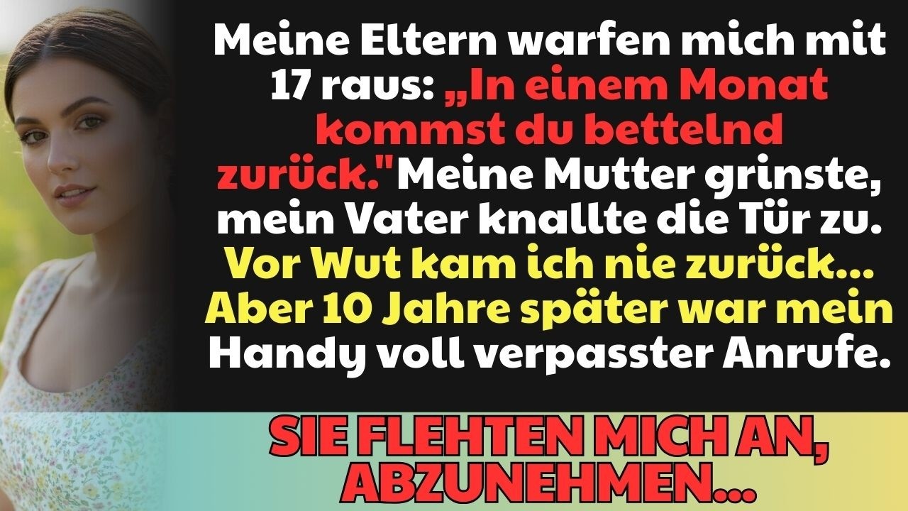 Mit 17 rausgeworfen, meine Mutter lachte: „In einem Monat bettelst du wieder!“, mein Vater…