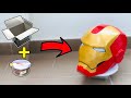 Iron Man Helmet : 7 steps from recycle paper box + polyester putty!