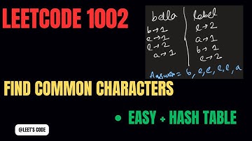 1002. Find Common Characters | String | Hash Table | Map | EASY | LeetCode