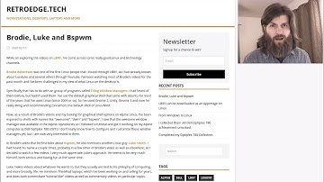 Brodie, Luke, Linux and bspwm ... How I discovered Tiling Window Managers