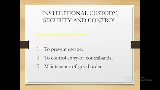 INTITUTIONAL CORRECTION - PART 2