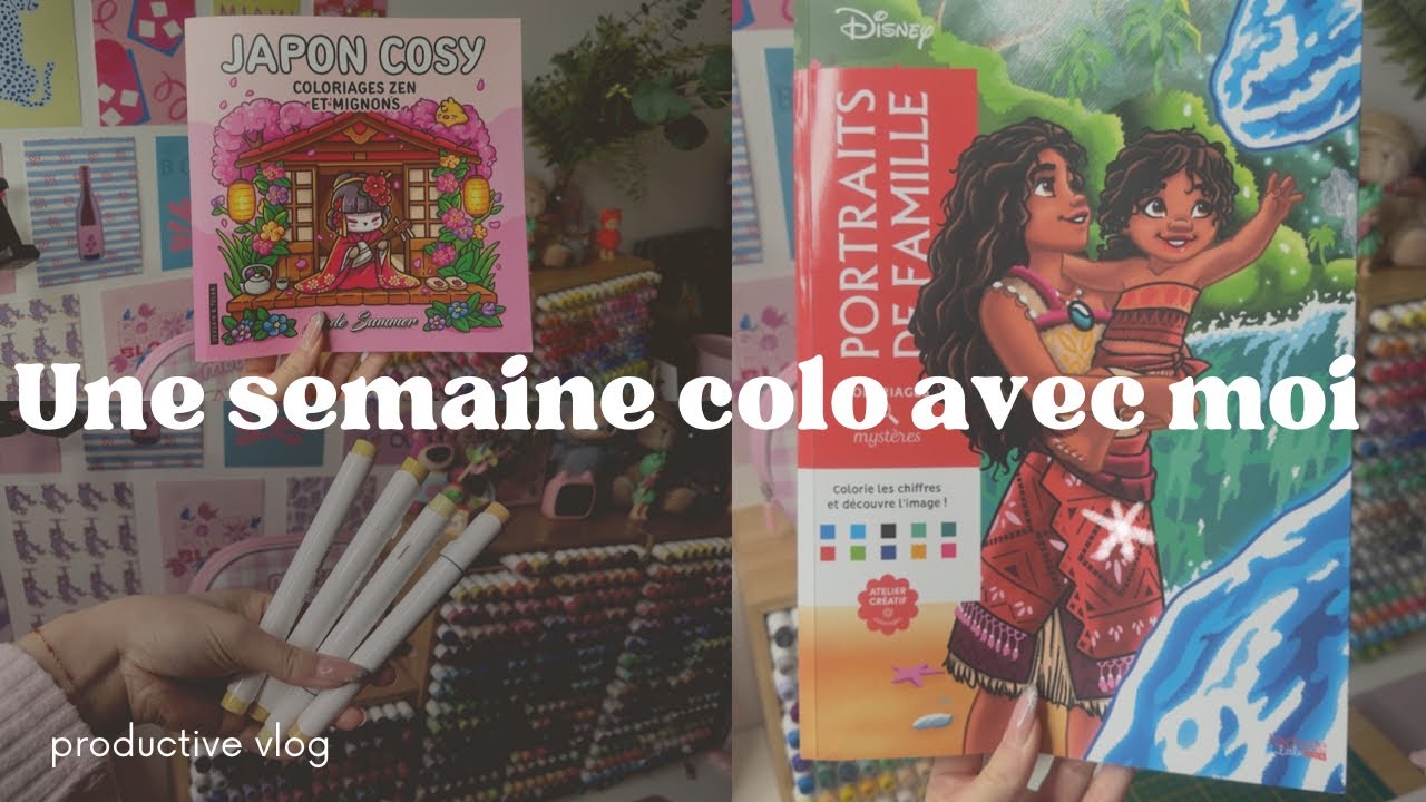 Une semaine de coloriage avec moi | ma pire honte | anecdote | 2 cosy colos 🎨🖍️💓