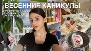 ВЕСЕННИЕ КАНИКУЛЫ: кафе, кино, прогулки с друзьями и, конечно, подготовка к ОГЭ🥳