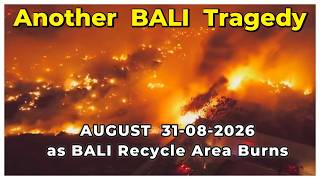 ⚠️2nd Time Tragedy Hits BALI this week: Recycle Area Fire Seminyak. 4K Drone