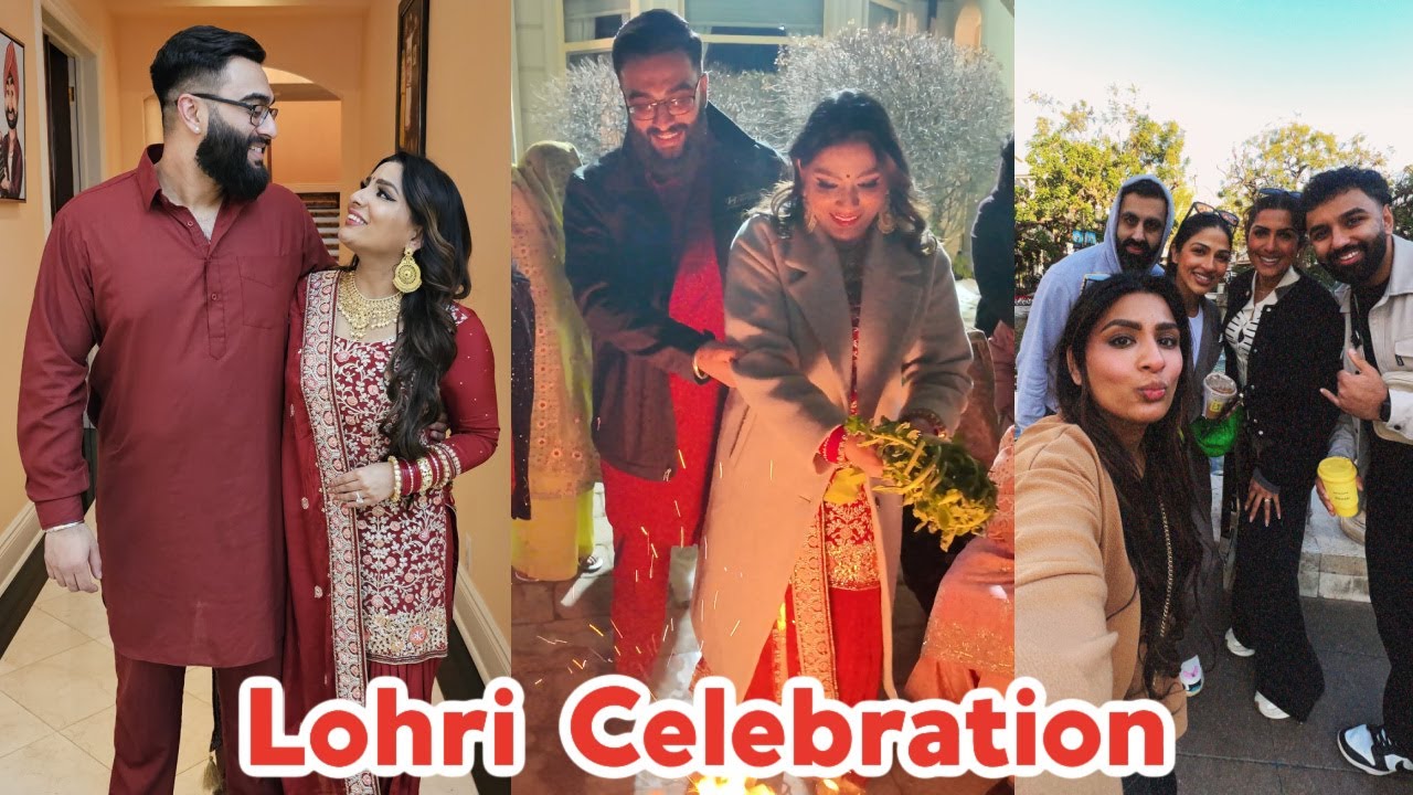 Наше первое празднование Лохри после свадьбы | California Vlog