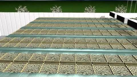 Potato and onion storage system using a suction wall.