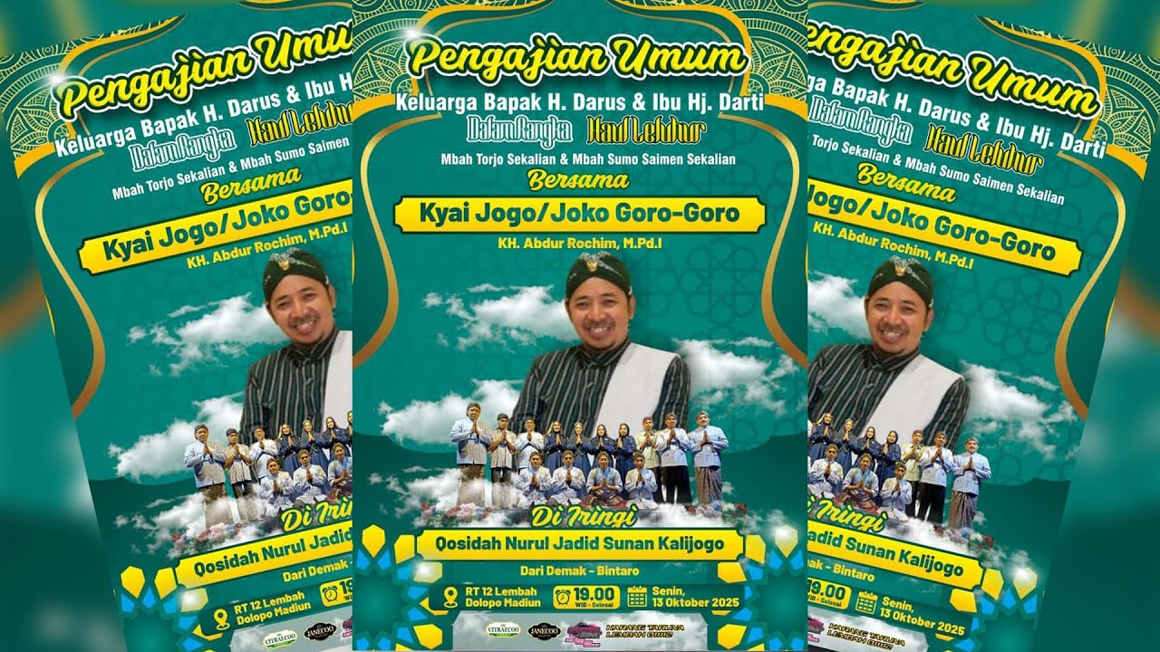 🔴 LIVE PENGAJIAN UMUM BERSAMA KI JOKO GORO GORO DALAM RANGKA HAUL || LEMBAH 13 OKTOBER 2025