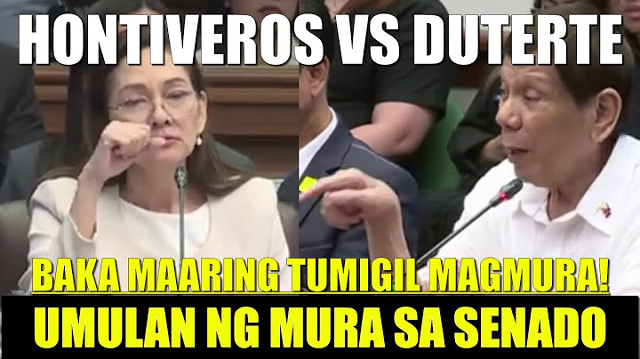 🔴PATAPUSIN MO MUNA KO! HONTIVEROS NAPIKON KAY DUTERTE SINITA ANG PAGMUMURA NI DUTERTE