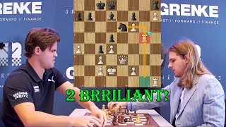 2 BRRILIANT!! Magnus Carlsen vs Richard Rapport || GRENKE Chess Classic 2024 - Final