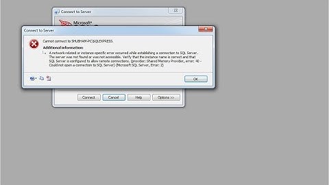 A network-related or instance-specific error occurred while establishing a connection to SQL Server.