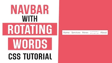 Navbar With Rotating Words Link Hover Effect CSS | CSS Link Hover Effects | CSS Tutorial