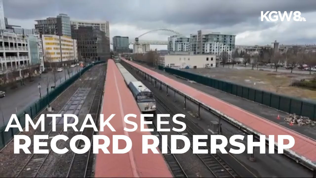 Amtrak sees record ridership this year, particularly in Northwest - YouTube
