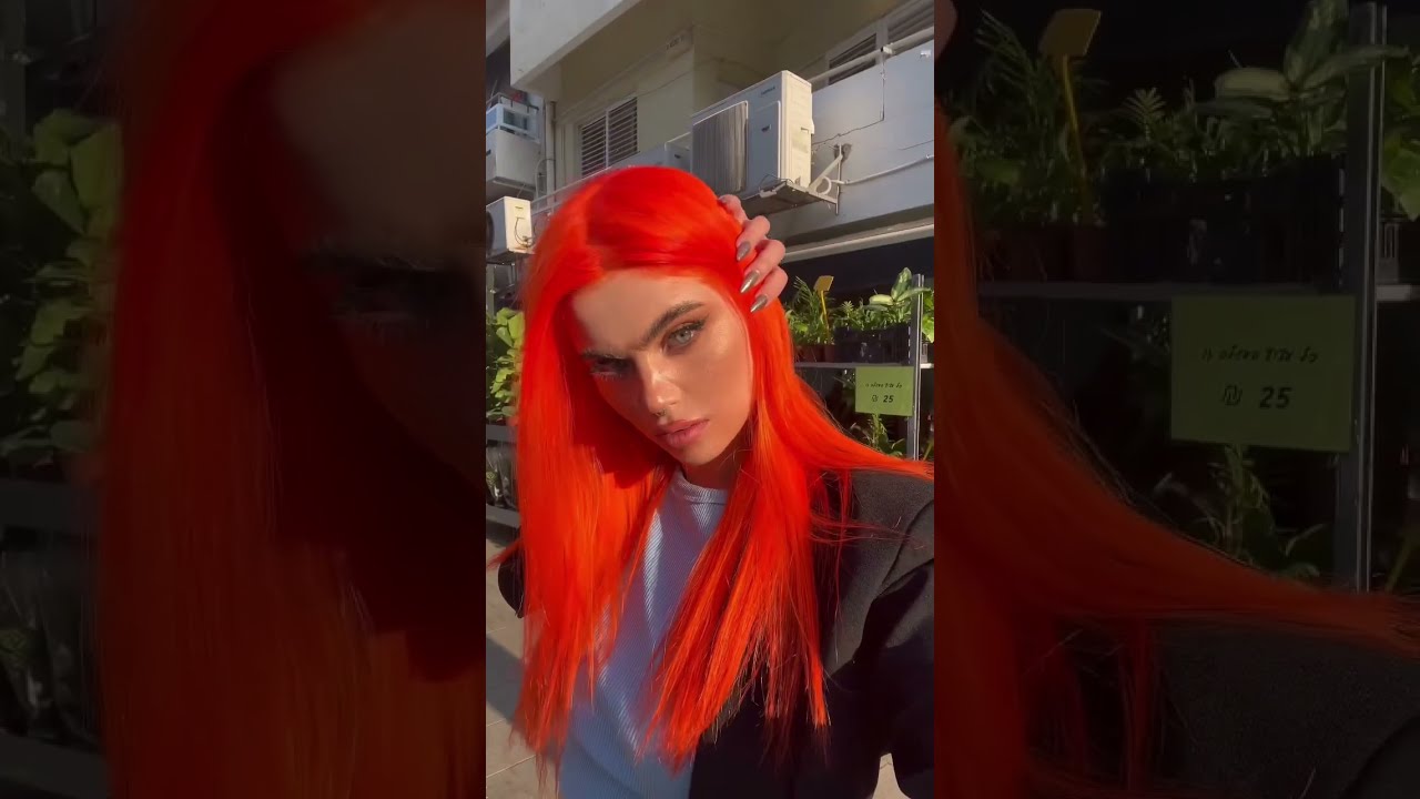 Neon orange hair makeover | מהפך שיער כתום ניאון !