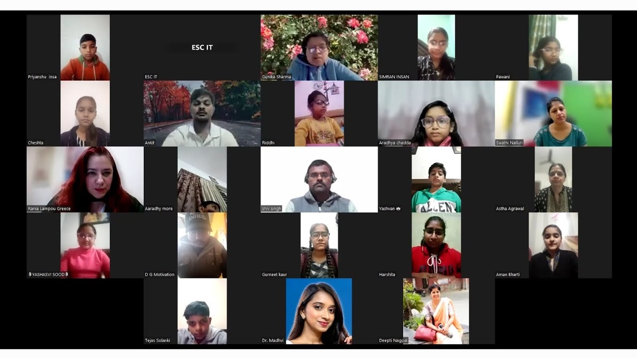 ESC Global Educator Rania Lampou Ma'am from Greece taught grammar skills to the students.