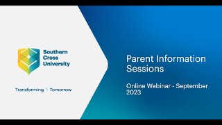Parent Information Sessions - Online Webinar September 2023