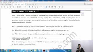 ACCA P6 UK | Partial Exemption in VAT | AccountancyTube.com