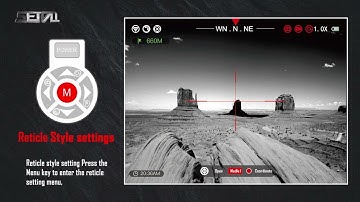 SETTALL Monocular Night Vision Scope Reticle Style Setting Guide
