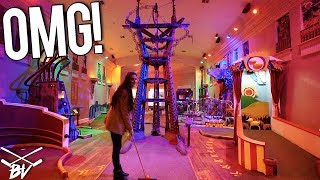 THE CRAZIEST MINI GOLF COURSE IN THE WORLD!  DOUBLE HOLE IN ONE AND INSANE ONE OF A KIND HOLES!