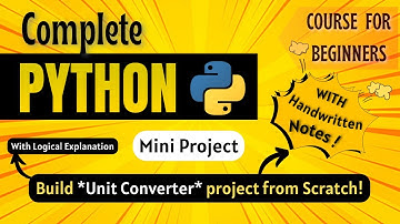 *Unit Converter Tutorial from Scratch!* | Mini Project | Python Full course for Beginners