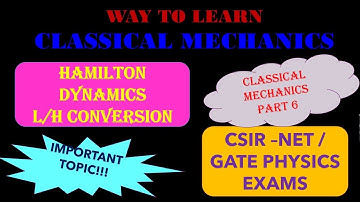 CSIR-NET/GATE PHYSICAL SCIENCES| CLASSICAL MECHANICS| IMPORTANT TOPIC| PART 6| HAMILTONIAN DYNAMICS