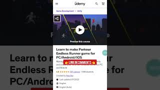 Learn to make Parkour Endless Runner game for PC/Android/IOS