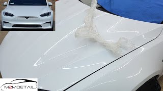 Tesla Plaid Paint Protection Film Hood Removal and Install by MMChannel 273 views 2 years ago 3 minutes, 22 seconds