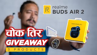 Realme Buds Air 2 Review Nepal| 3 products GIVEAWAY Nepal| Best Budget wireless earbuds in Nepal?