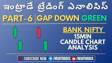 Intraday 15min GapDown Green Candle Analysis in తెలుగు #banknifty #bankniftyanalysis