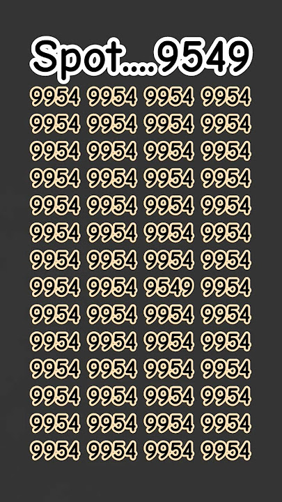 Spot this eye test for 5 Second find 9549 Odd number #9549 #fypage #mathstricks #emoji #numberpuzzle