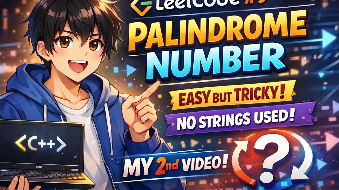 My 2nd LeetCode Problem 🚀 | Palindrome Number Explained Simply | DSA in ...