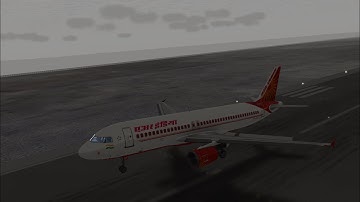 Smooth Landing in Foggy Weather with A320 #RFS #swiss001landing