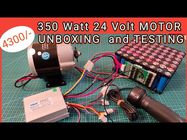 24 volt 350 watt geared motor Unboxing and testing, Low price Electric  bike motor