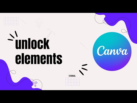How to unlock elements on canva